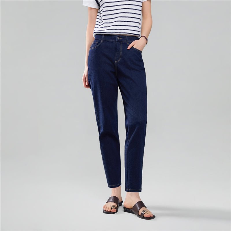 Giordano Women’S High - Waist Ultra Stretch Straight Denim Jeans - first_variant_option_2 Premium Jeans for Giordano