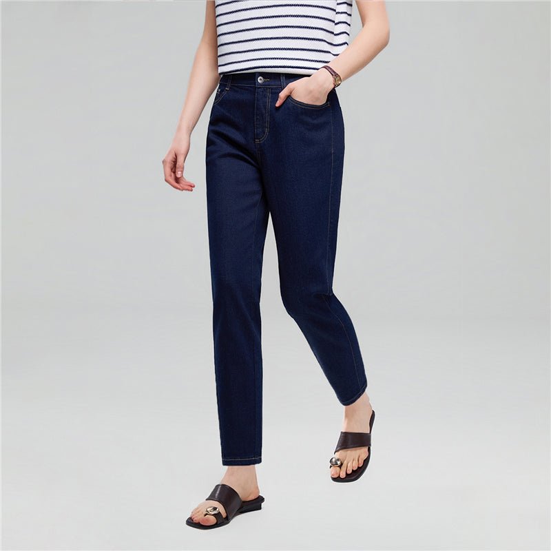 Giordano Women’S High - Waist Ultra Stretch Straight Denim Jeans - first_variant_option_2 Premium Jeans for Giordano