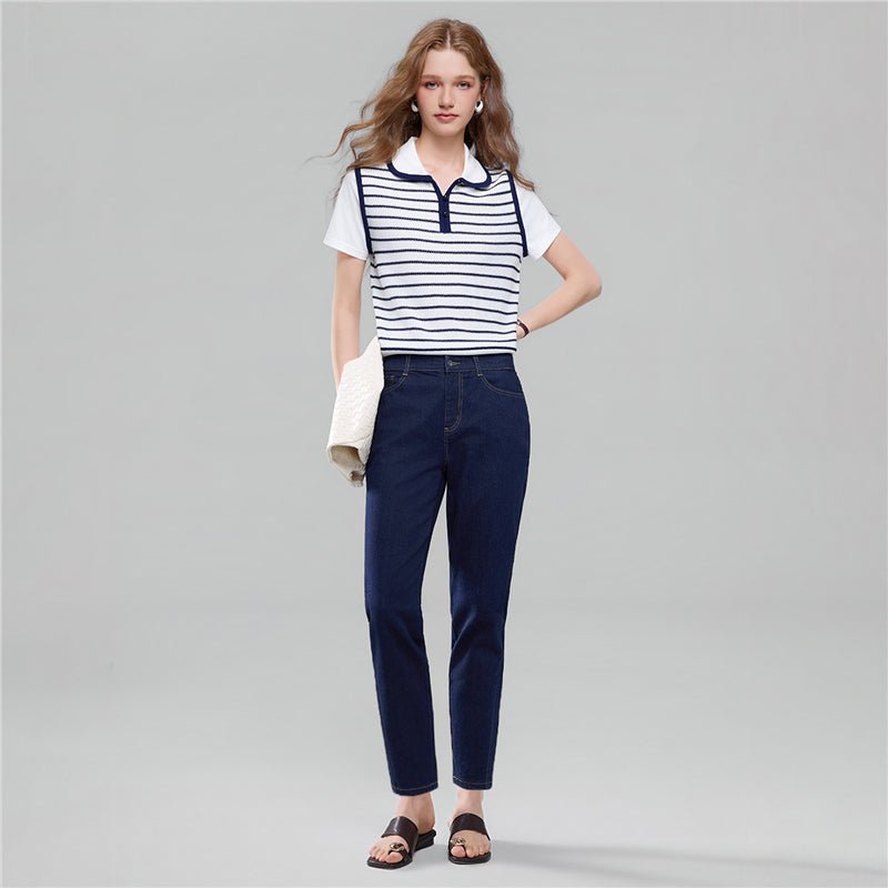 Giordano Women’S High - Waist Ultra Stretch Straight Denim Jeans - first_variant_option_2 Premium Jeans for Giordano