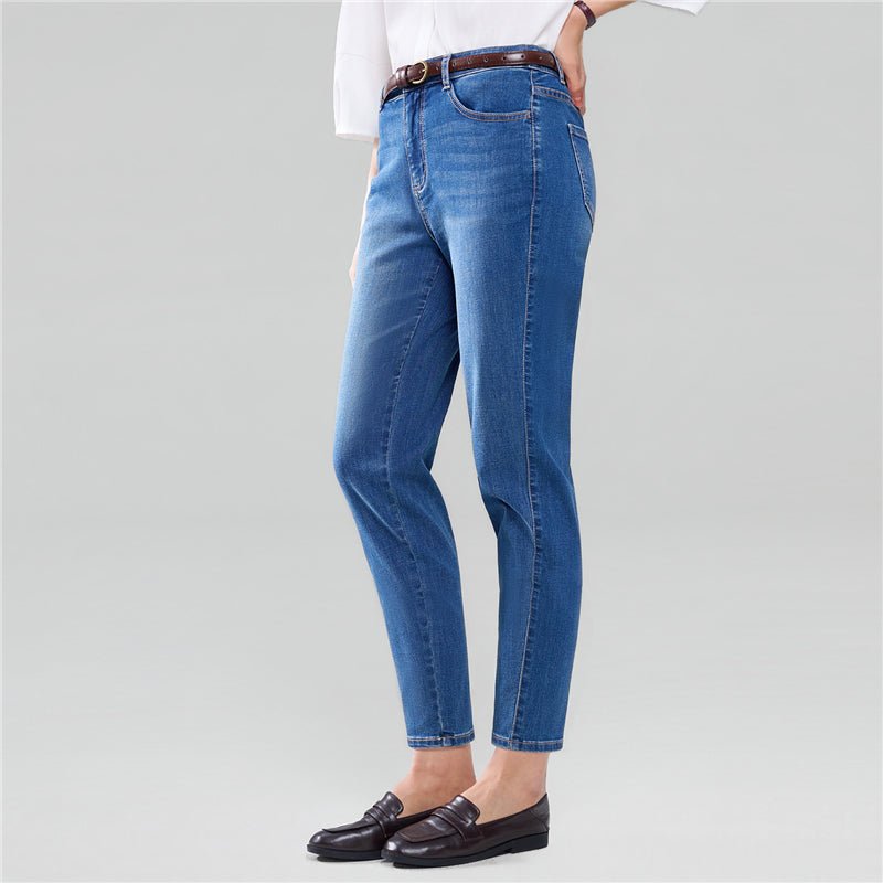Giordano Women’S High - Waist Ultra Stretch Straight Denim Jeans - first_variant_option_2 Premium Jeans for Giordano