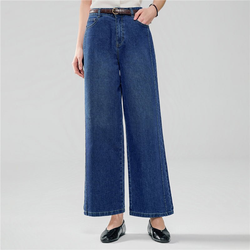 Giordano Women's High Waist Wide Leg Cool Jeans - first_variant_option_2 Premium Jeans for Giordano