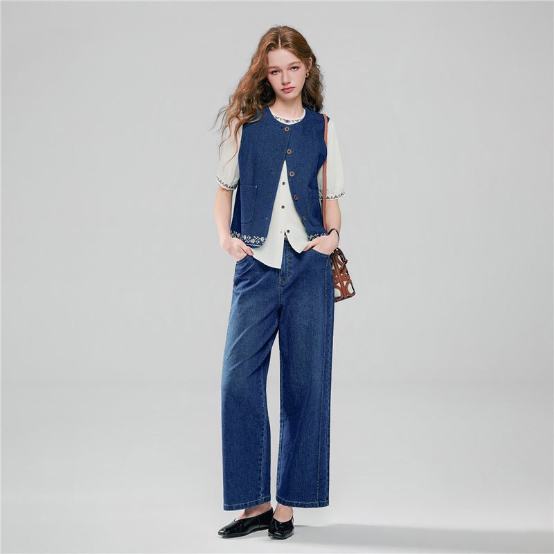 Giordano Women's High Waist Wide Leg Cool Jeans - first_variant_option_2 Premium Jeans for Giordano