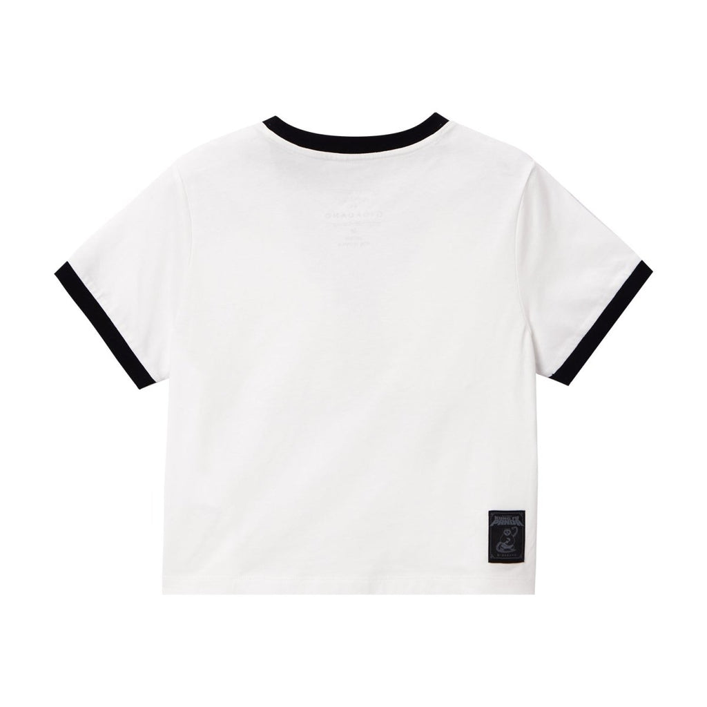 Giordano Women's Kung Fu Panda Crop Print Tee - Premium Print Tee