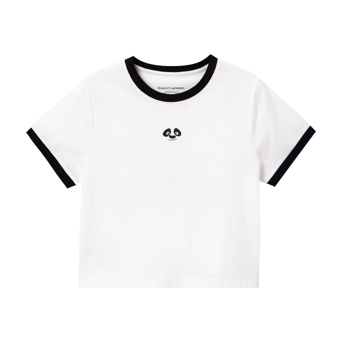 Giordano Women's Kung Fu Panda Crop Print Tee - Premium Print Tee