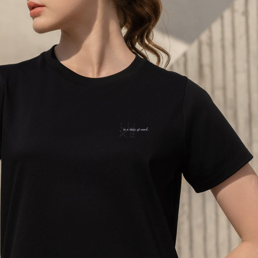 Giordano Women's Liquid Touch Comfort Fit Embroidery Tee - Premium Tee