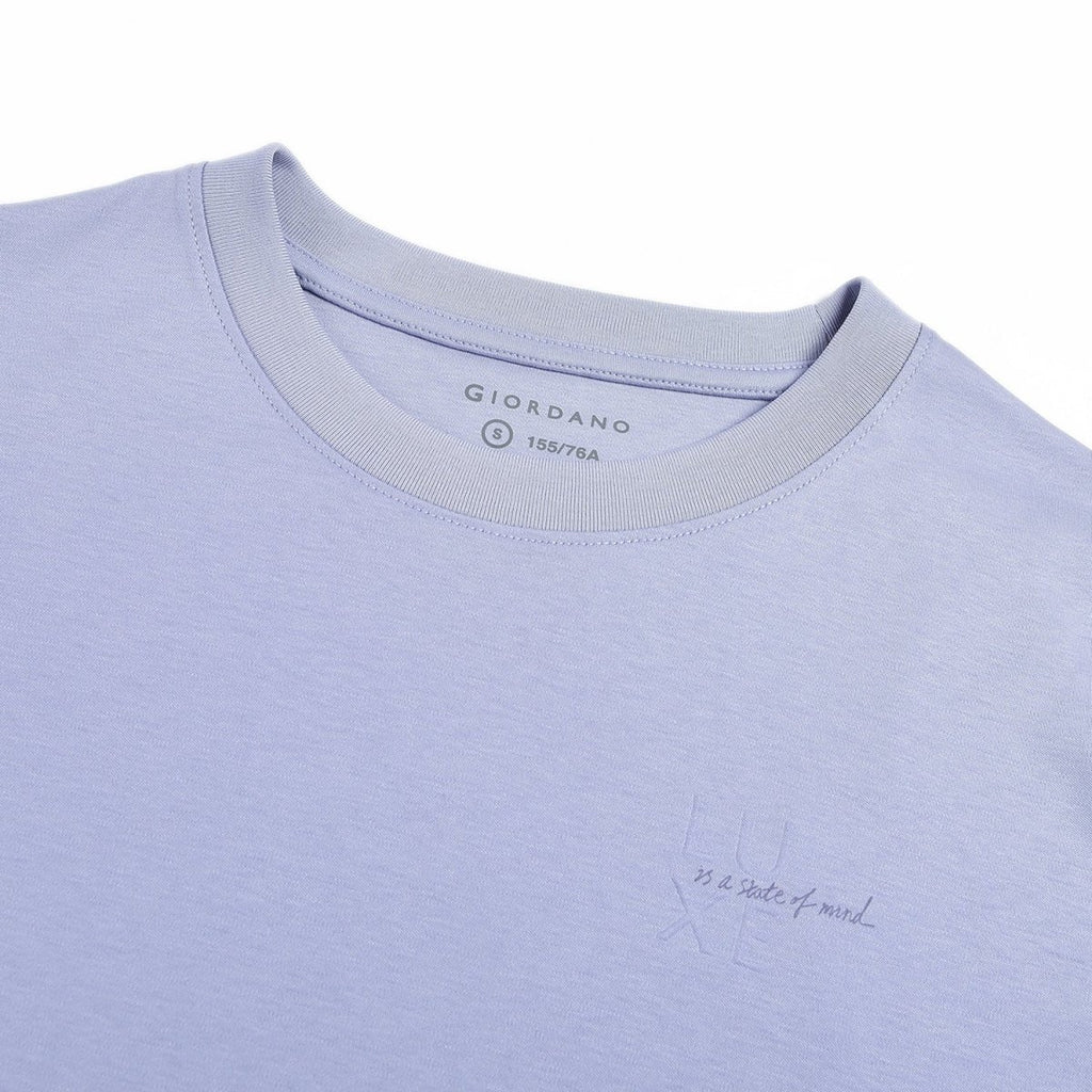 Giordano Women's Liquid Touch Comfort Fit Embroidery Tee - Premium Tee