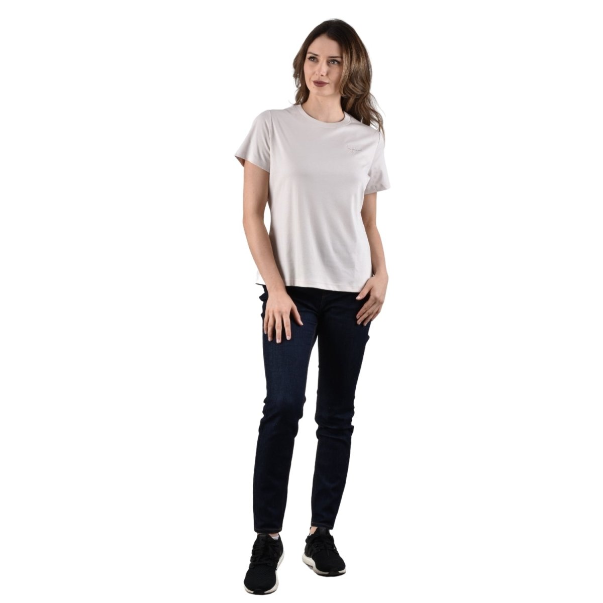 Giordano Women's Liquid Touch Comfort Fit Embroidery Tee - Premium Tee