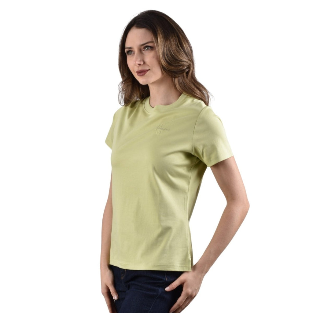 Giordano Women's Liquid Touch Comfort Fit Embroidery Tee - Premium Tee