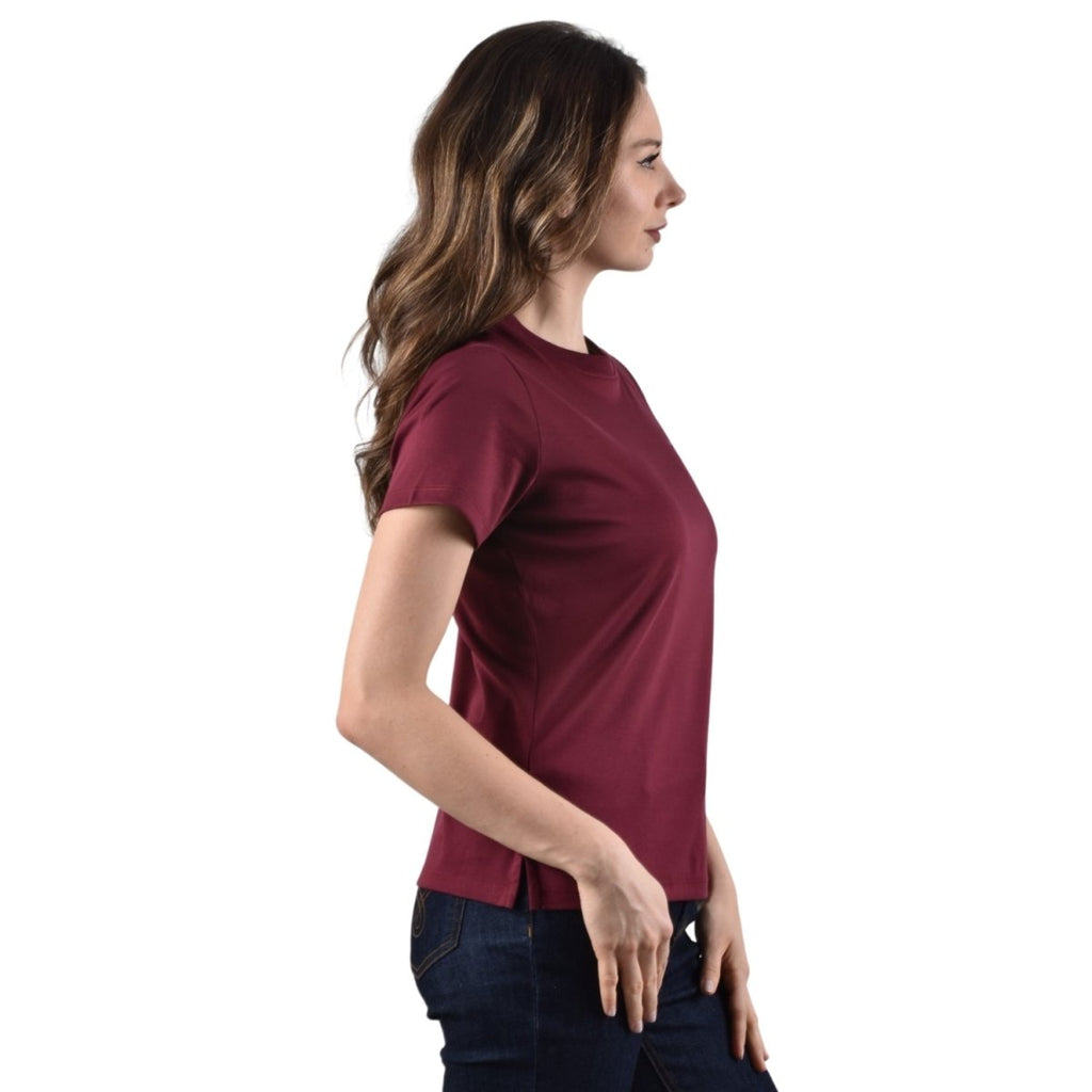 Giordano Women's Liquid Touch Comfort Fit Embroidery Tee - Premium Tee