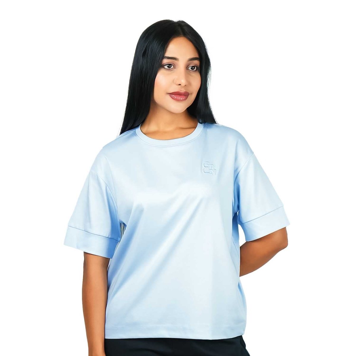 Giordano Women's Liquid Touch Embroidered Cotton Tee - Premium Tee