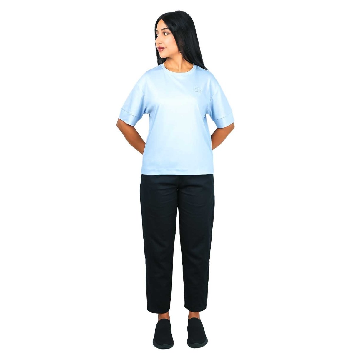 Giordano Women's Liquid Touch Embroidered Cotton Tee - Premium Tee