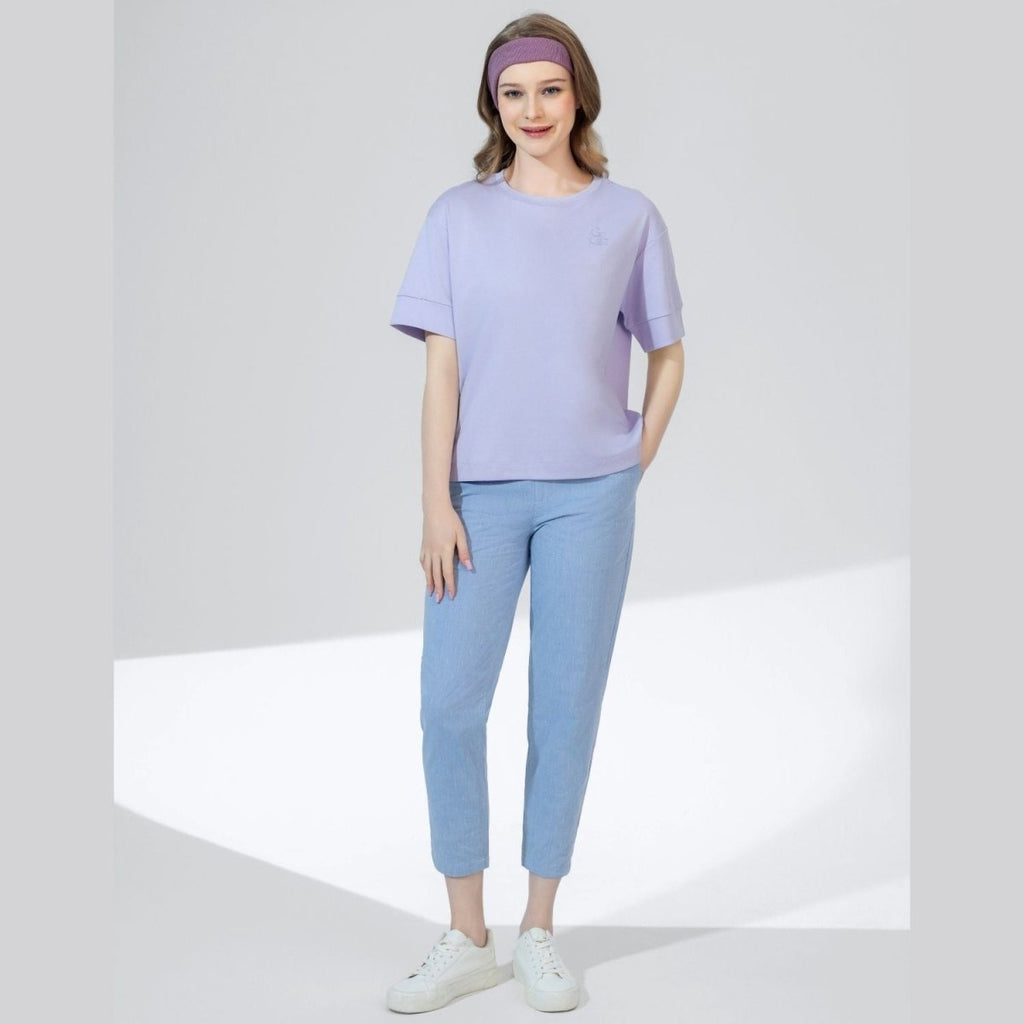 Giordano Women's Liquid Touch Embroidered Cotton Tee - Premium Tee