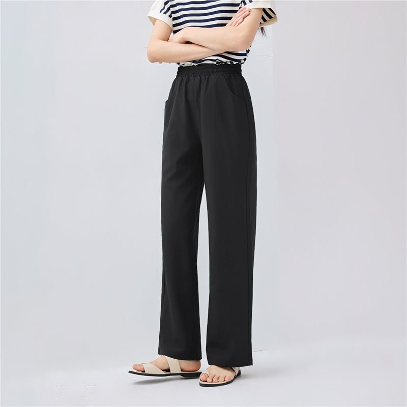 Giordano Women’s Mid - Rise Loose Fit Elastic Waist Pants | Online Exclusive - first_variant_option_2 Premium Pants for Giordano