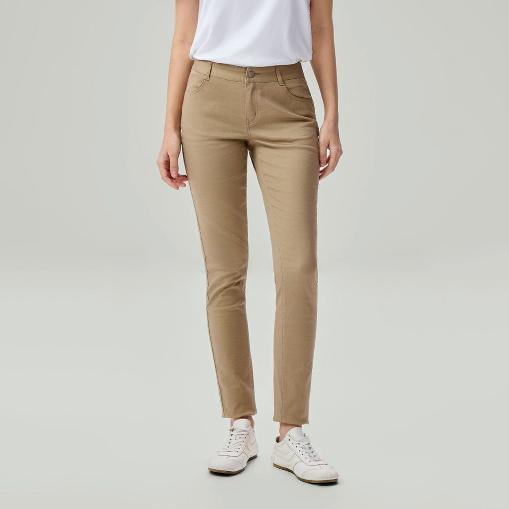 Giordano Women’s Mid-Rise Slim Tapered Stretch Twill Pants - Premium Pants