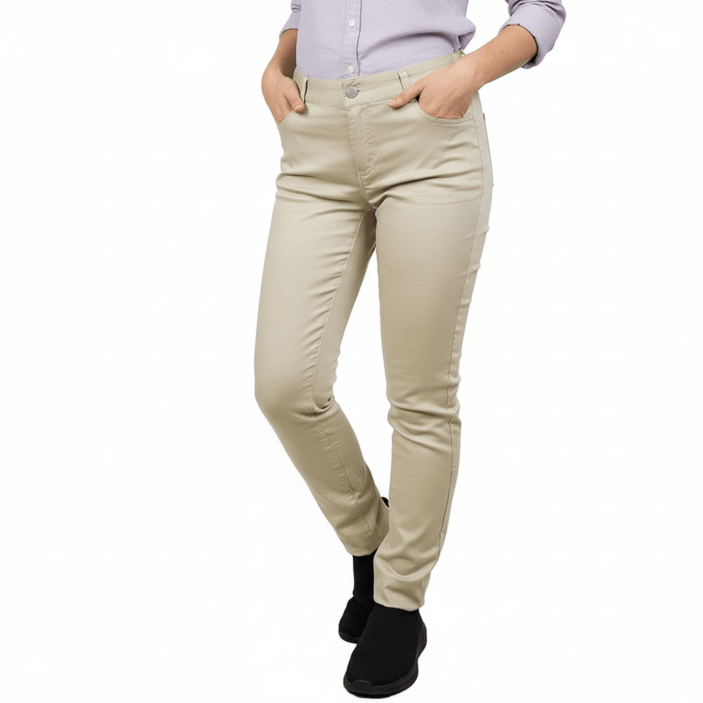 Giordano Women’s Mid - Rise Slim Tapered Stretch Twill Pants - first_variant_option_2 Premium Pants for Giordano