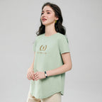 Giordano Women’s Regular Fit Cotton Crew Neck Printed Tee - first_variant_option_2 Premium Print Tee for Giordano