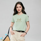 Giordano Women’s Regular Fit Cotton Crew Neck Printed Tee - first_variant_option_2 Premium Print Tee for Giordano