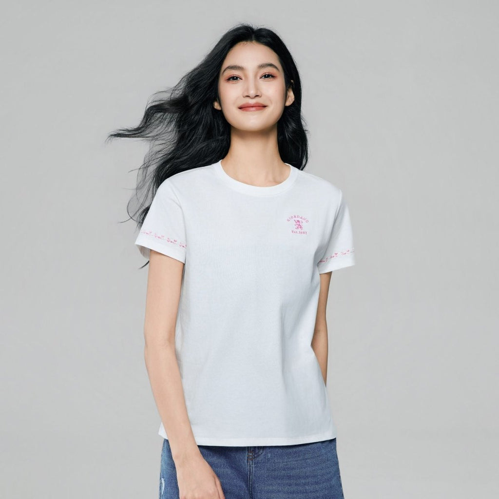 Giordano Women's Signature Print Tee - first_variant_option_2 Premium Print Tee for Giordano