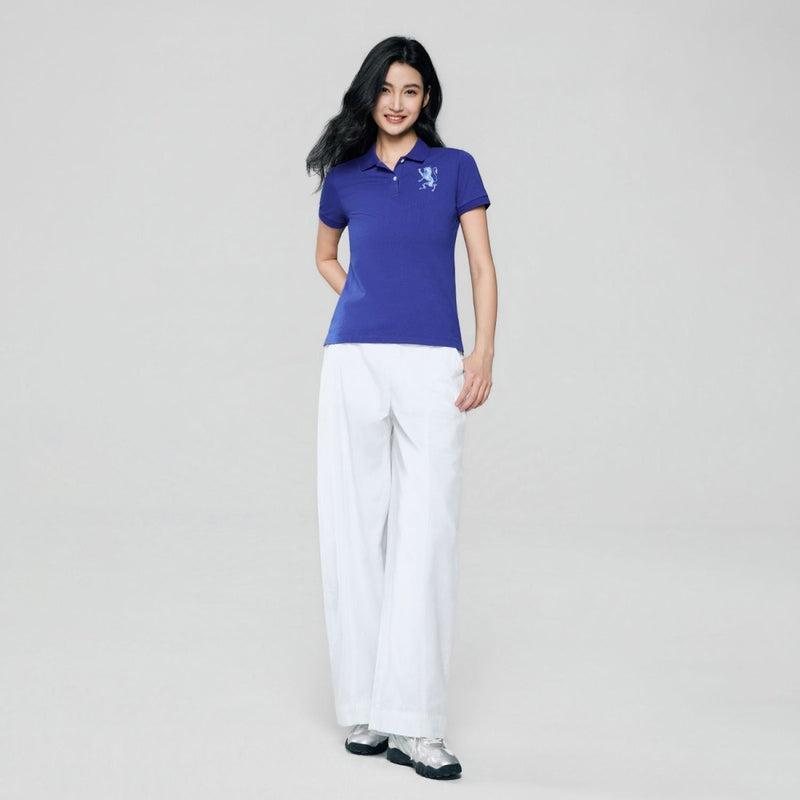 Giordano Women’s Slim Fit Embroidered 3D Lion Polo - Premium Polo