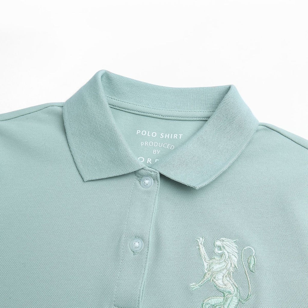 Giordano Women’s Slim Fit Embroidered 3D Lion Polo - Premium Polo