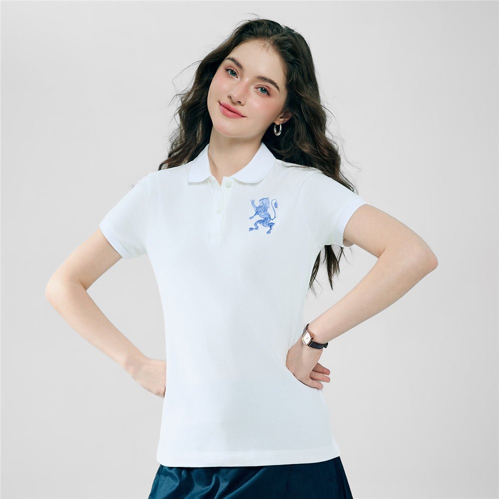 Giordano Women’s Slim Fit Embroidered 3D Lion Polo - first_variant_option_2 Premium Polo for Giordano