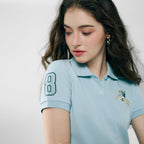 Giordano Women’s Slim Fit Embroidered Napoleon Polo - Premium Polo