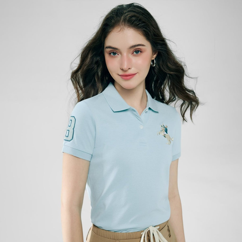 Giordano Women’s Slim Fit Embroidered Napoleon Polo - Premium Polo