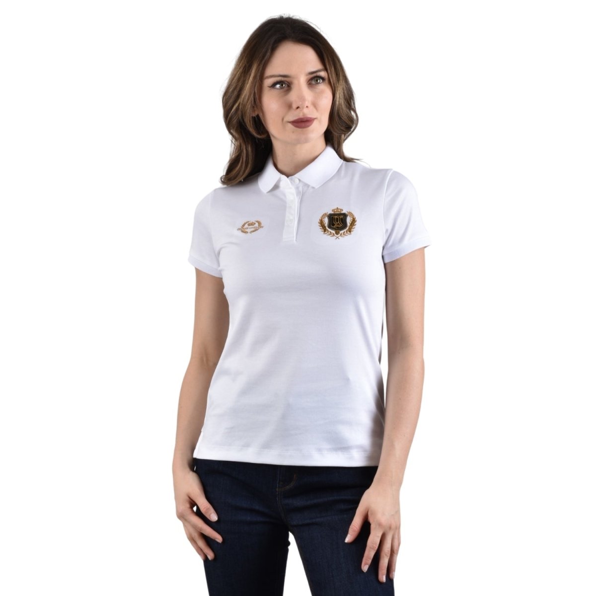 Giordano Women's Slim Fit Embroidery Bold Polo (Liquid Touch) - Premium Polo
