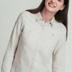 Giordano Women’s Slim Oxford Shirt with Embroidery - Premium Shirts