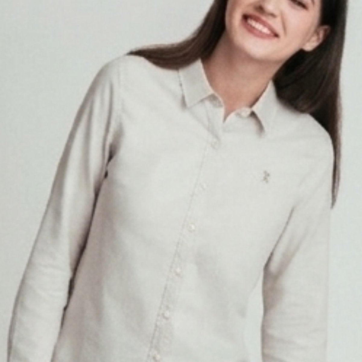 Giordano Women’s Slim Oxford Shirt with Embroidery - Premium Shirts