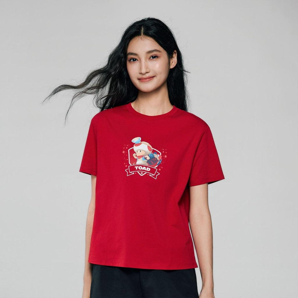 Giordano Women's Super Mario Cotton Blend Print Tee - first_variant_option_2 Premium Print Tee for Giordano