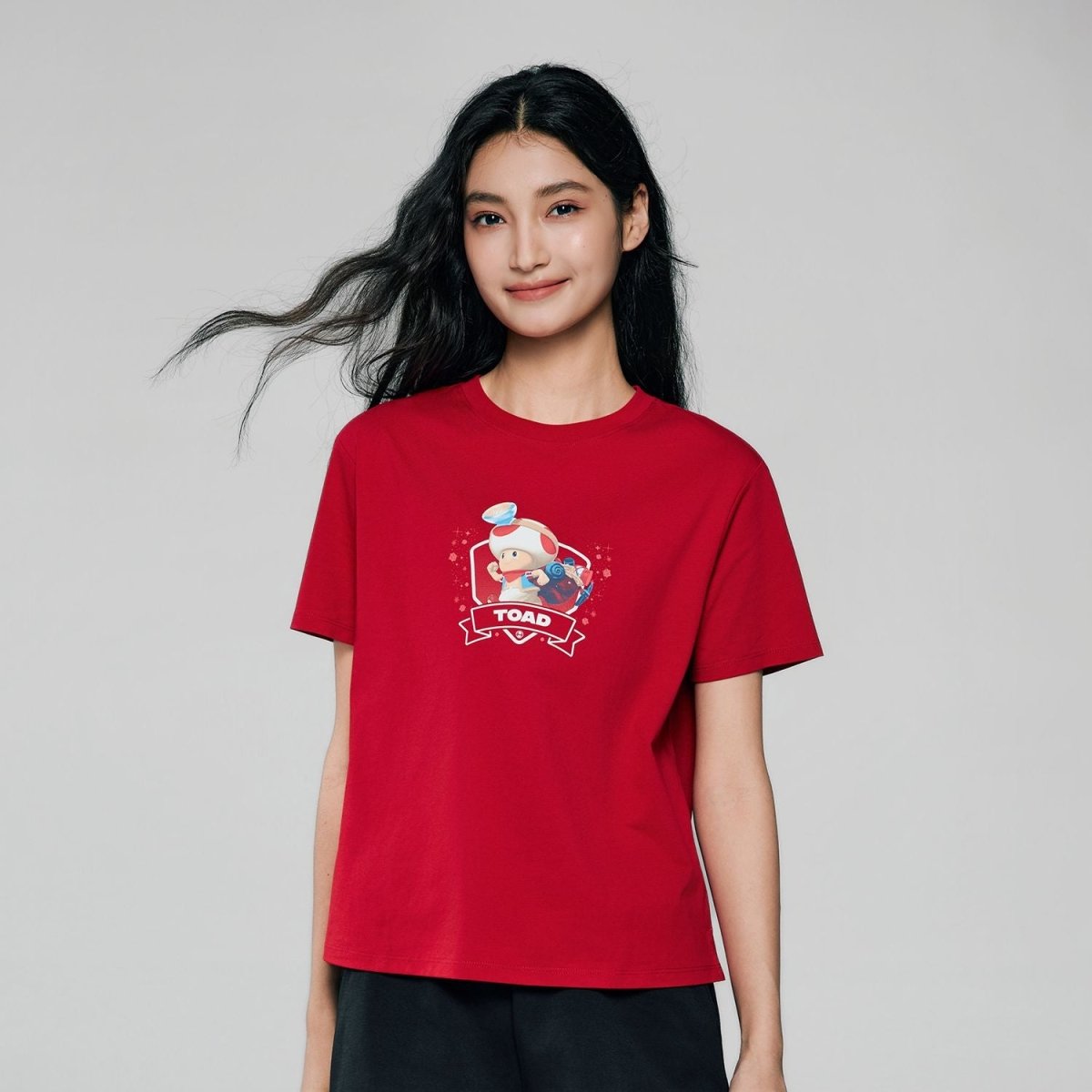 Giordano Women's Super Mario Cotton Blend Print Tee - first_variant_option_2 Premium Print Tee for Giordano