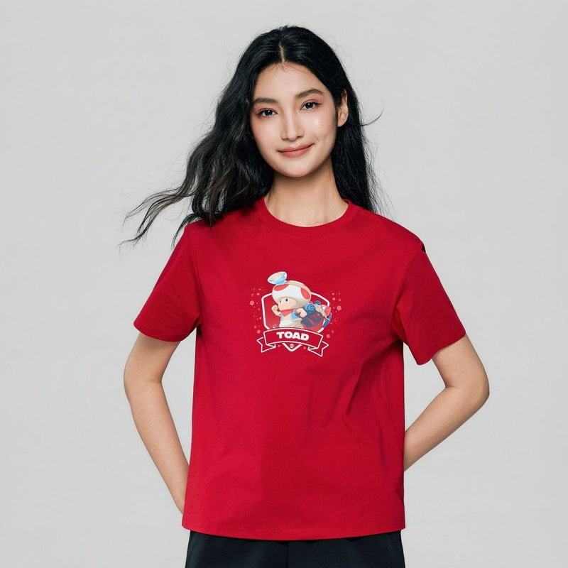 Giordano Women's Super Mario Cotton Blend Print Tee - first_variant_option_2 Premium Print Tee for Giordano