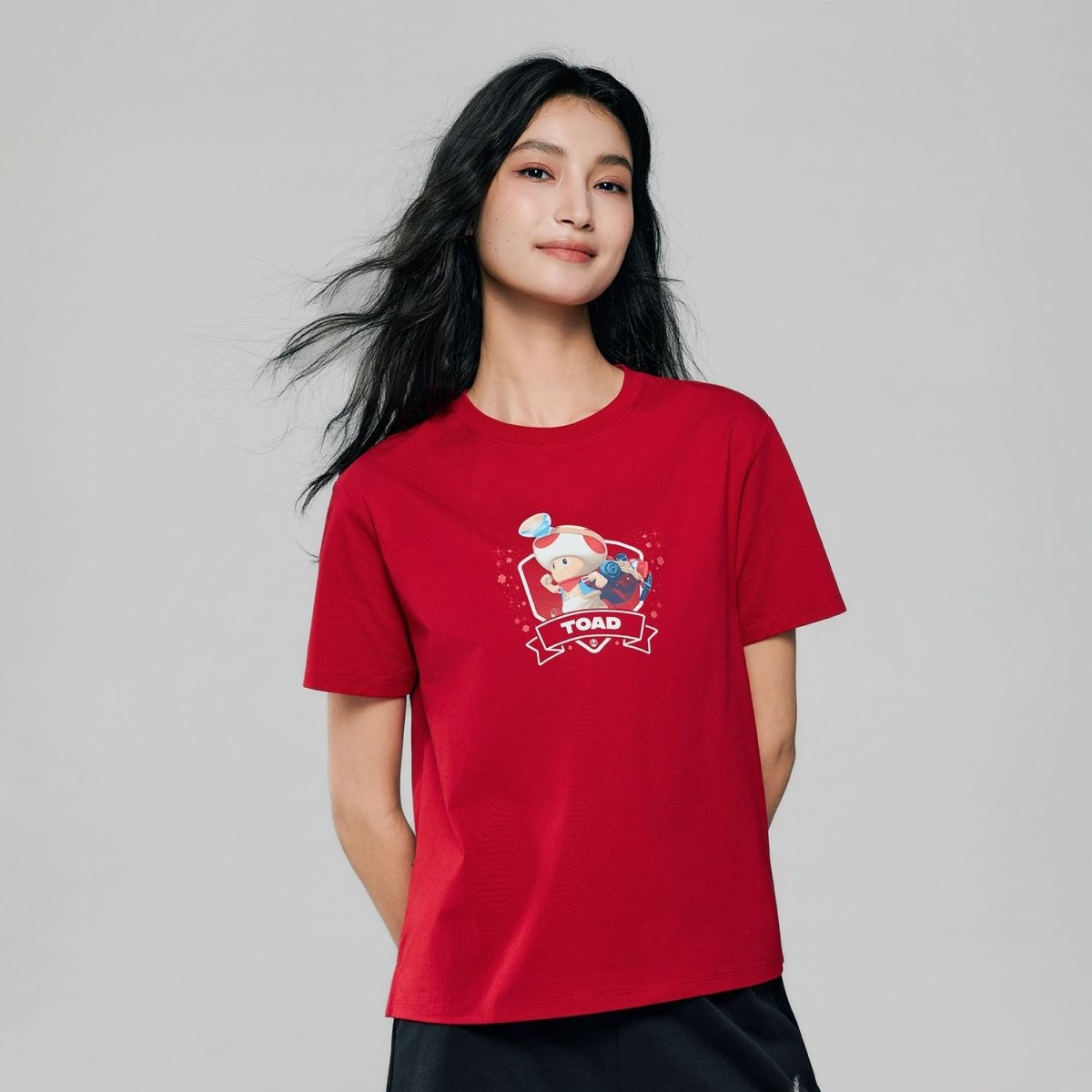 Giordano Women's Super Mario Cotton Blend Print Tee - first_variant_option_2 Premium Print Tee for Giordano