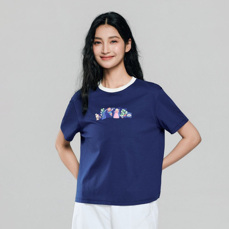 Giordano Women's Super Mario Print Boyfriend Tee - first_variant_option_2 Premium Print Tee for Giordano