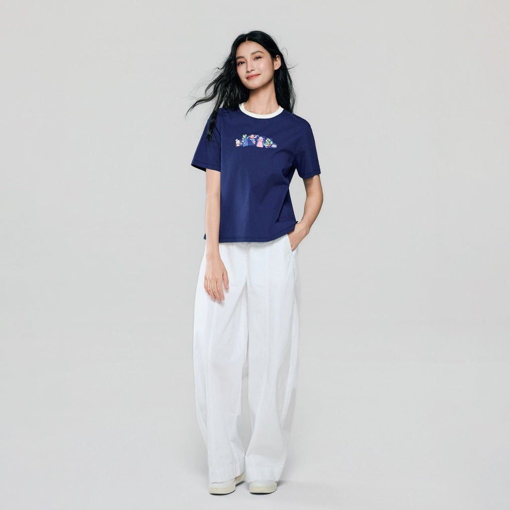 Giordano Women's Super Mario Print Boyfriend Tee - first_variant_option_2 Premium Print Tee for Giordano