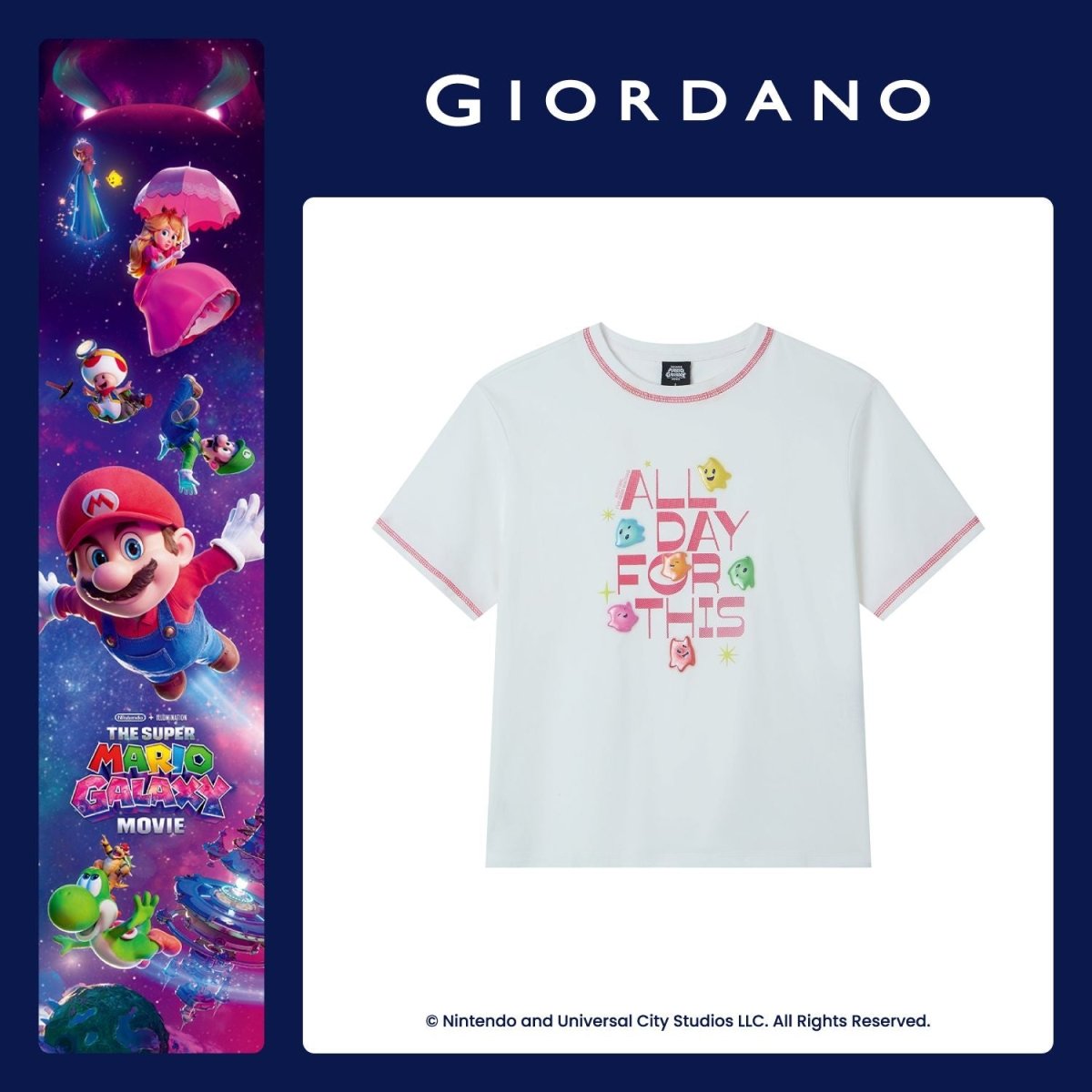 Giordano Women's Super Mario Print Tee - first_variant_option_2 Premium Print Tee for Giordano