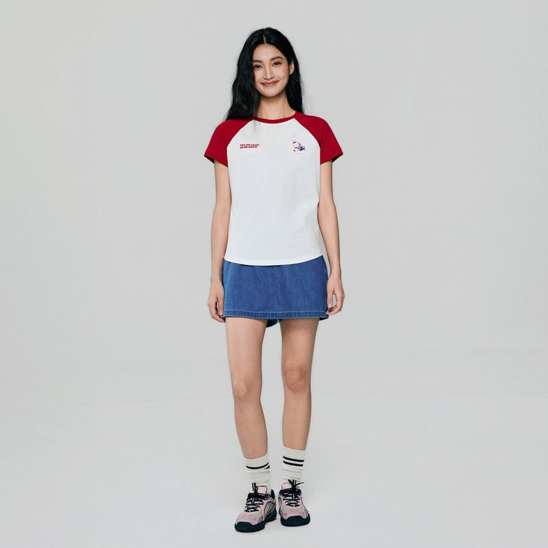 Giordano Women's Super Mario Raglan Tee - first_variant_option_2 Premium Print Tee for Giordano