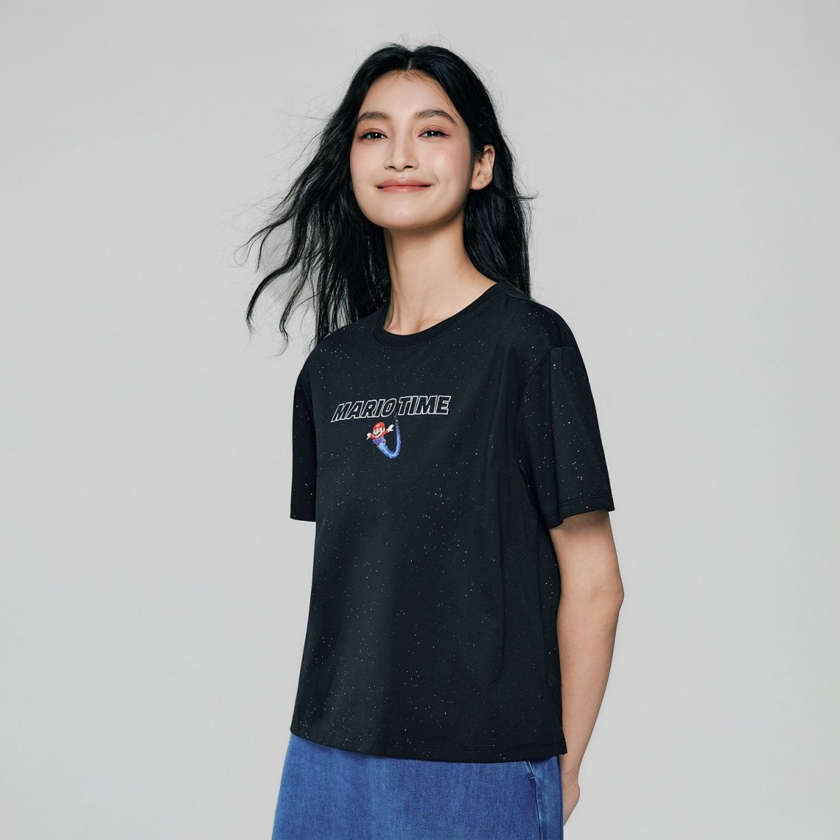 Giordano Women's Super Super Mario Boyfriend Tee - first_variant_option_2 Premium Print Tee for Giordano