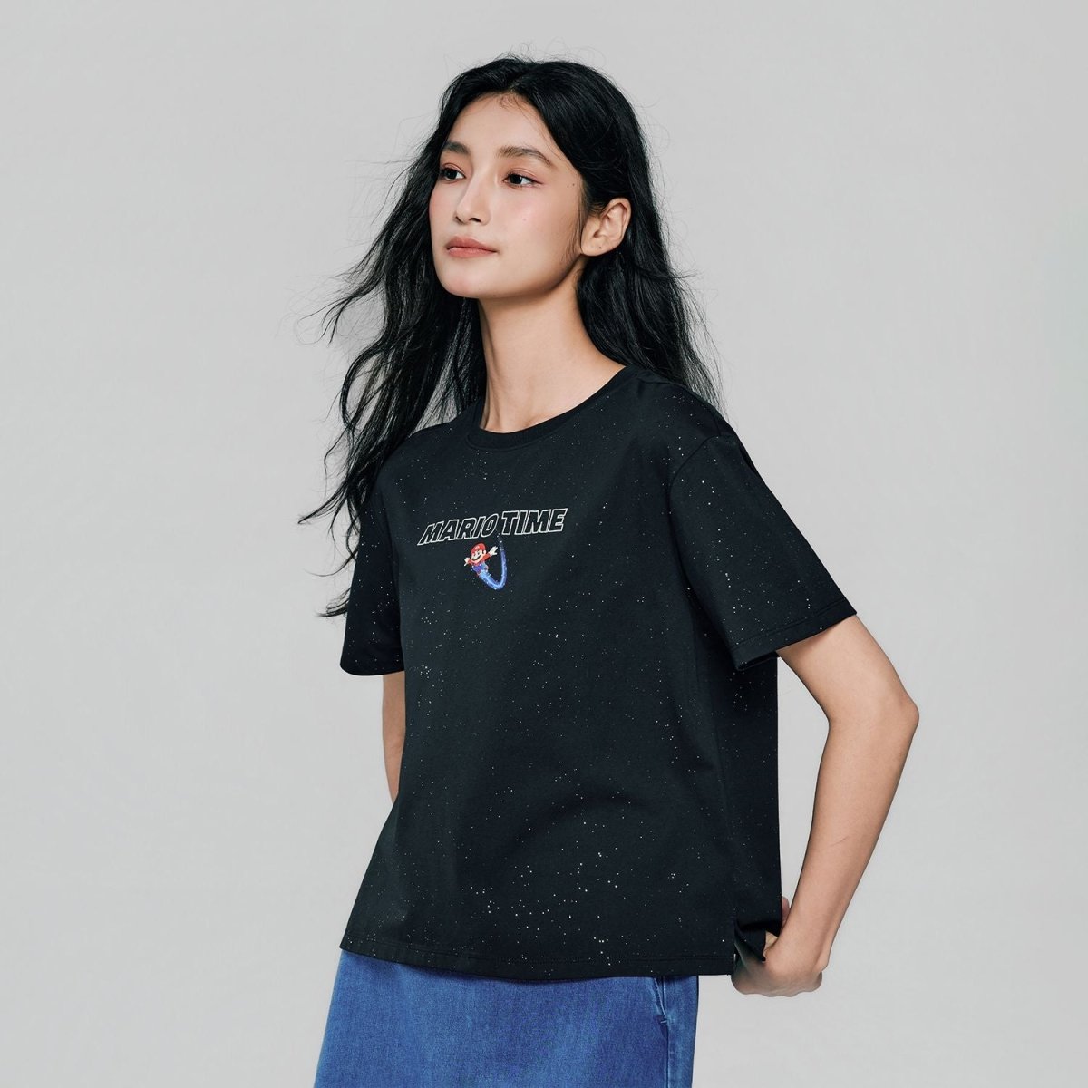 Giordano Women's Super Super Mario Boyfriend Tee - first_variant_option_2 Premium Print Tee for Giordano