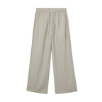 Giordano Women's Wide Leg Linen Viscose Pants - Elastic High Waist For Comfort - Premium Pants