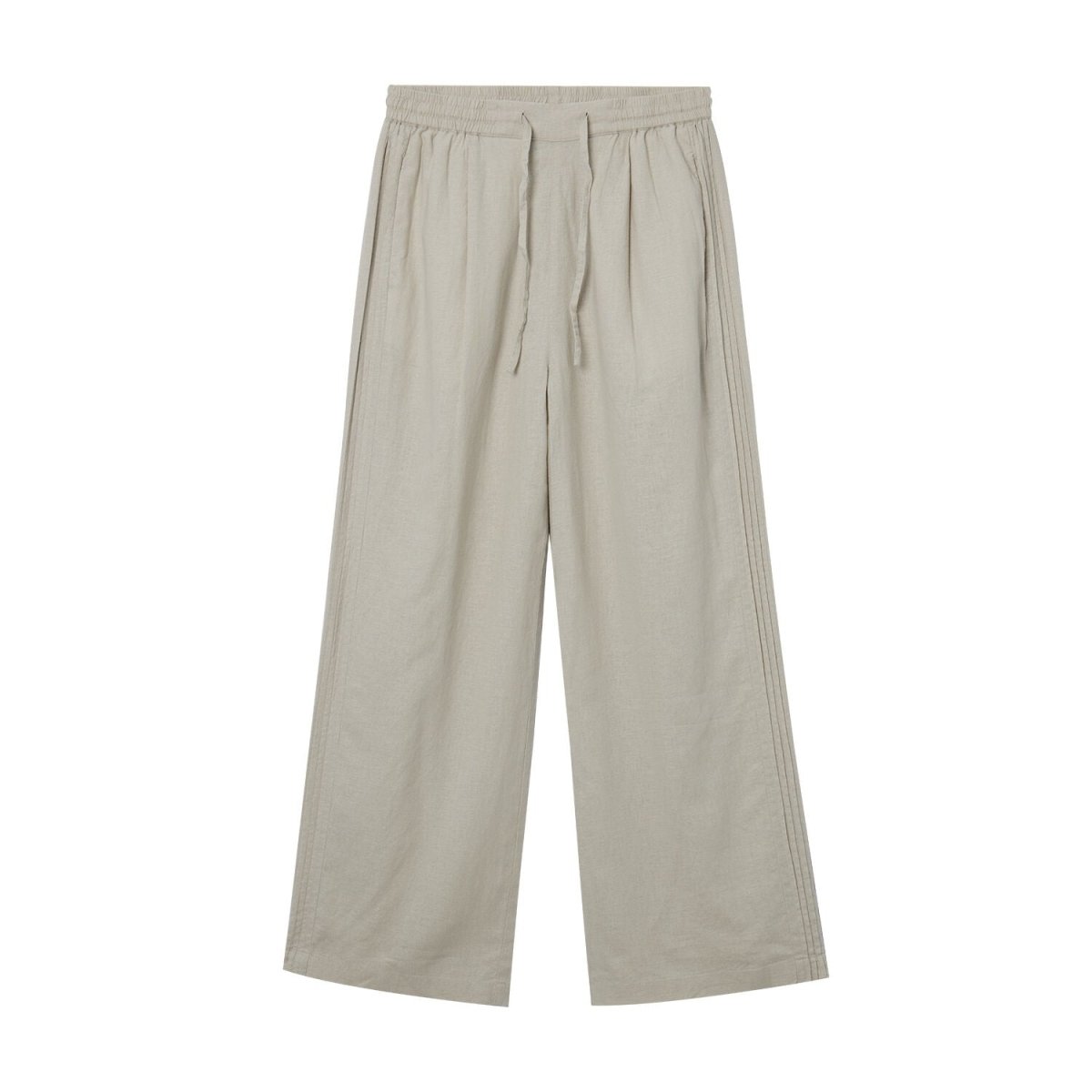 Giordano Women's Wide Leg Linen Viscose Pants - Elastic High Waist For Comfort - Premium Pants