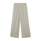 Giordano Women's Wide Leg Linen Viscose Pants - Elastic High Waist For Comfort - Premium Pants