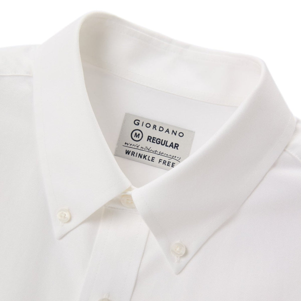 Men's Cotton Oxford Regular Fit Wrinkle Free Shirt S - Shop Giordano