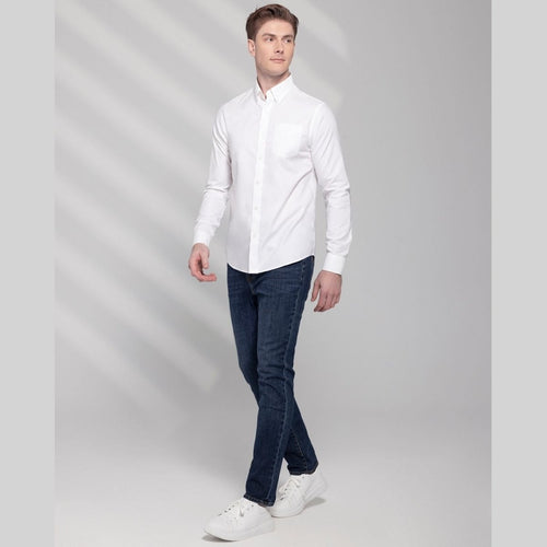 Men's Cotton Oxford Regular Fit Wrinkle Free Shirt S - Shop Giordano