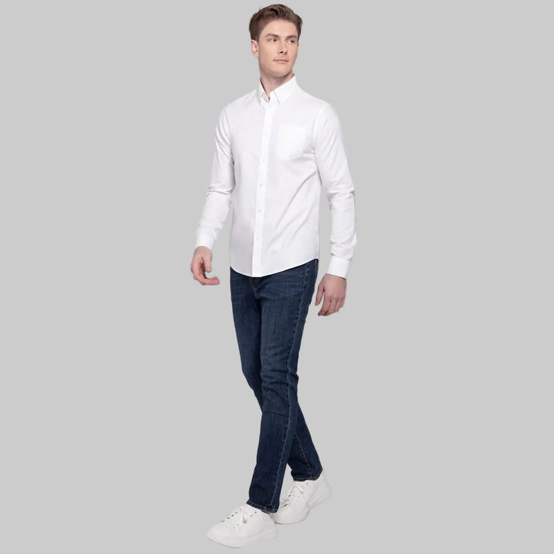 Men's Cotton Oxford Regular Fit Wrinkle Free Shirt S - Shop Giordano