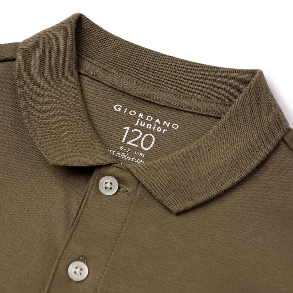 Junior Cotton Interlock Liquid Touch Polo 100 - Shop Giordano