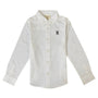 Giordano Junior Cotton Oxford Full Opening Long Sleeve Slim Fit Embroidery Garment Wash Shirt - Premium Shirts