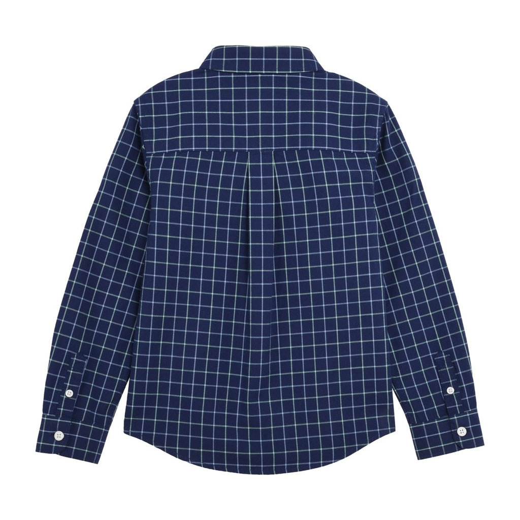 Giordano Junior Cotton Oxford Full Opening Long Sleeve Slim Fit Embroidery Garment Wash Shirt - Premium Shirts
