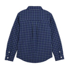 Giordano Junior Cotton Oxford Full Opening Long Sleeve Slim Fit Embroidery Garment Wash Shirt - Premium Shirts